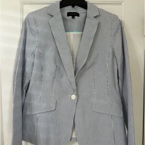 Ladies Talbots Seersucker Blazer Size 8, NWOT